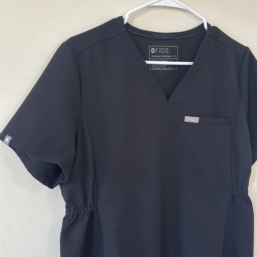 FIGS Octavia Maternity Scrub Top Black Size Medium - Picture 5 of 11
